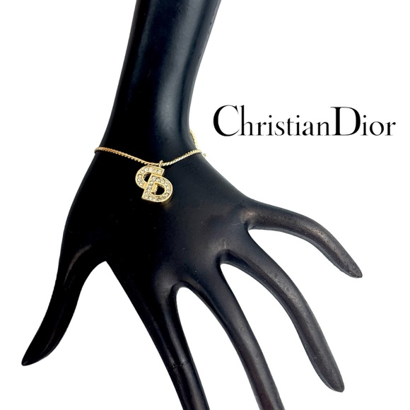 ❌SOLD❌ 💎 CHRISTIAN DIOR Crystal Dior Logo Bracelet - Picture 2 of 13